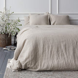 Natural unbleached linen duvet cover will grant luxurious comfort and will give your bed new elegant look.
This natural linen duvet cover combines comfort and elegance, and gives you the opportunity to enjoy all the qualities of natural linen.
