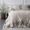 Our unbleached linen duvet cover with ruffles has an unmistakable classic French rustic style and a timeless design that never gets old and is always relevant. This cover allows you to enjoy all the best qualities of natural linen: excellent air permeability and thermoregulatory properties.