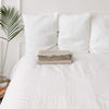 Our natural unbleached linen flat sheet crafted to elevate your sleep experience, these sheets are exquisitely soft and breathable, promising a touch of elegance to every modern bedroom.