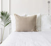 Our natural unbleached linen pillows will add a touch of elegance and style to your bedroom.