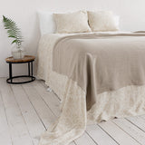 Rustic linen throw crafted from a softened natural linen, adds a warmth and style to any bedroom decor.
Whether you choose to drape it as a bed throw or wrap yourself in its soft embrace on chilly evenings, this versatile blanket offers both functionality and elegance.