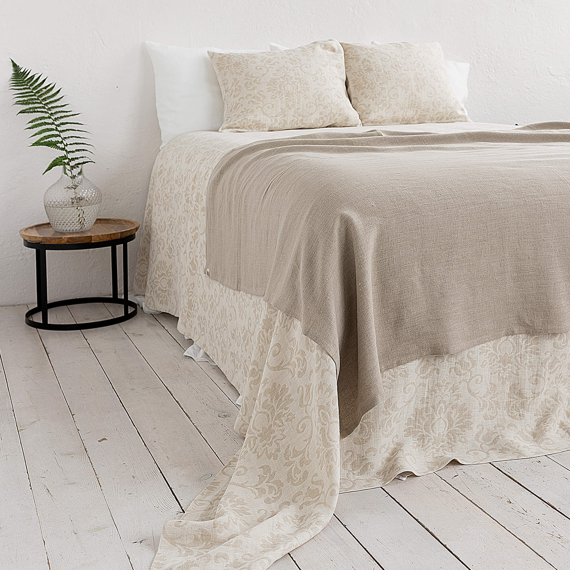 Rustic linen throw crafted from a softened natural linen, adds a warmth and style to any bedroom decor.
Whether you choose to drape it as a bed throw or wrap yourself in its soft embrace on chilly evenings, this versatile blanket offers both functionality and elegance.