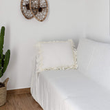 Our off white linen pillowcases will add a touch of elegance and style to your bedroom. The linen pillowcases are made from softened linen with ruffles.