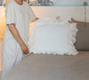 Our off white linen pillowcases will add a touch of elegance and style to your bedroom. <br>The linen pillowcases are made from softened linen with ruffles.