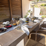 Give your table a touch of distinction and decoration with our off white linen table runner. Use the table runner on its own or combine it with a linen tablecloth, placemats or napkins.