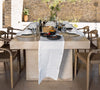 Give your table a touch of distinction and decoration with our off white linen table runner. Use the table runner on its own or combine it with a linen tablecloth, placemats or napkins.