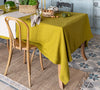 Listen to your wishes and dreams and give your dining area a new character with our olive green linen tablecloth in an easy and stylish way.