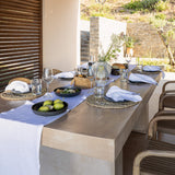Give your table a touch of distinction and decoration with our optical white linen table runner. Use the table runner on its own or combine it with a linen tablecloth, placemats or napkins.