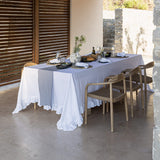 Listen to your wishes and dreams and give your dining area a new character with our optical white linen tablecloth in an easy and stylish way. Our linen tablecloths are made from high quality natural linen and are designed to last you a long.