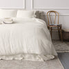 The off white linen duvet cover allows you to enjoy all the best qualities of natural linen: excellent breathability and heat regulation properties, wear resistance, and the aesthetics of linen fabric. Natural linen fabric is durable and will last for many years, so this cover will bring you joy for a long time and give your home an irreplaceable natural charm.