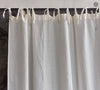 Tie Top Off White Linen Curtain with Ruffles (1 pcs)