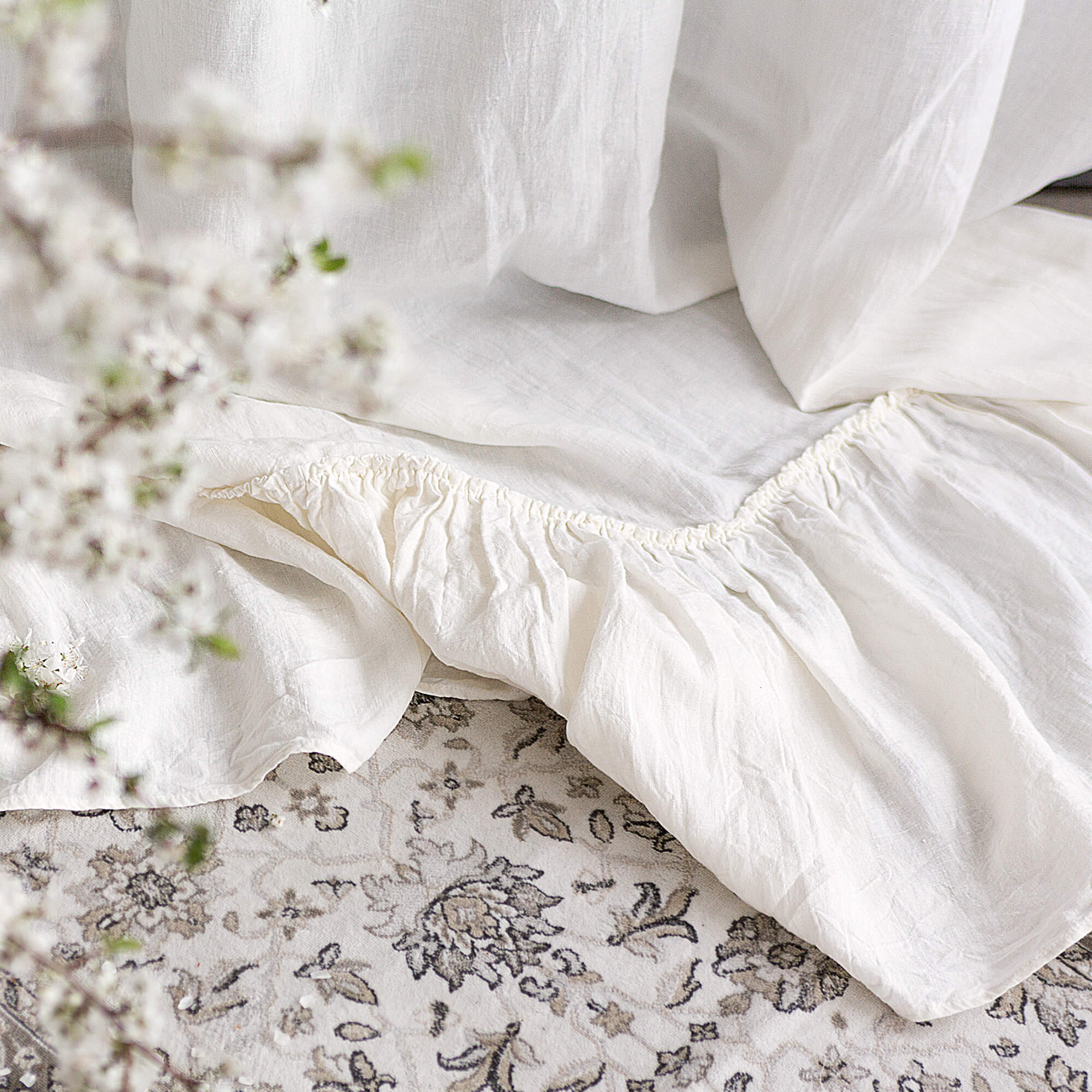 Our tie top off white linen curtains with ruffles are designed and made to give your home unique and timeless charm. We pay special attention to details, all linen curtains are crafted in Lithuania, Europe.