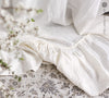 Tie Top Off White Linen Curtain with Ruffles (1 pcs)