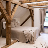 Rustic heavy unbleached linen bedspread has been carefully designed to suit a wide range of interior styles and blend perfectly in both classic and contemporary home spaces. Our linen bedspreads are extremely versatile.