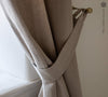 Our rustic heavy linen curtain tie-back the perfect solution to keeping your curtains looking neat and stylish.