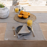 Introducing our teal blue linen napkins set, designed to elevate your dining experience with a touch of warmth and charm.