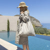 Rustic linen tote bags designed and made for long, comfortable and sustainable use.