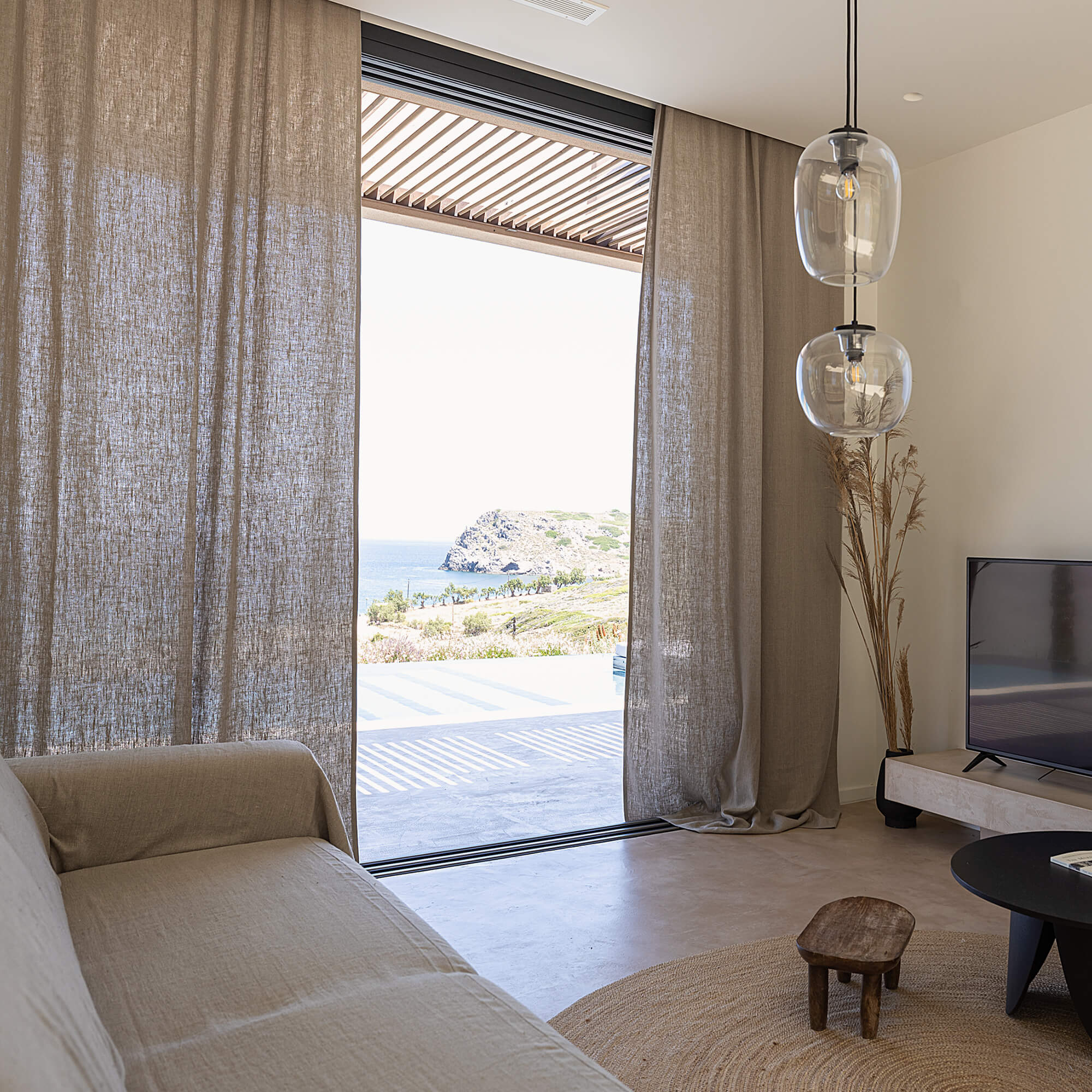 Our rustic unbleached linen curtains are designed and made to give your home unique and timeless charm. Linen curtains would complement interiors from minimalistic, Scandinavian or modern to Mediterranean or classical style.