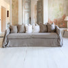 Discover the perfect balance of functionality and elegance with our rustic unbleached couch cover today. Designed to shield your couch from daily spills and stains or pets, these covers offer both practicality and elegance.