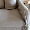 Discover the perfect balance of functionality and elegance with our rustic unbleached couch cover today. Designed to shield your couch from daily spills and stains or pets, these covers offer both practicality and elegance.