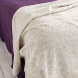 Royal Floral pattern linen throw crafted from a softened natural linen, adds a warmth and style to any bedroom decor.
Whether you choose to drape it as a bed throw or wrap yourself in its soft embrace on chilly evenings, this versatile blanket offers both functionality and elegance.