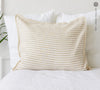 Our striped linen pillows will add a touch of elegance and style to your bedroom.