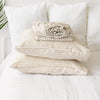 Striped linen sheets will grant luxurious comfort and will give your bed new elegant look.Crafted to elevate your sleeping experience, each set includes soft fitted sheet, a flat sheet and two pillowcases.