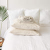 Striped linen sheets will grant luxurious comfort and will give your bed new elegant look.Crafted to elevate your sleeping experience, each set includes soft fitted sheet, a flat sheet and two pillowcases.