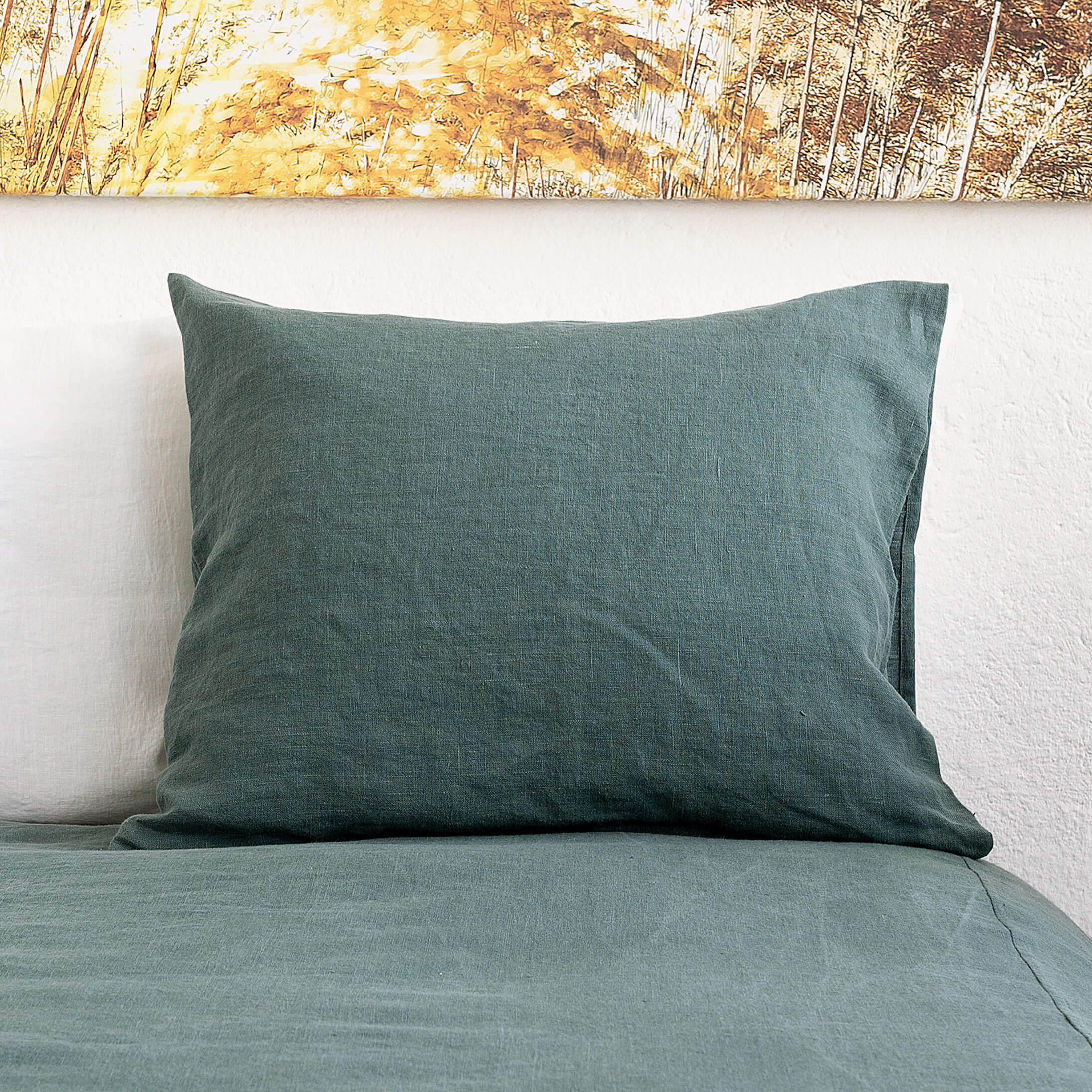 Sometimes it takes just a small detail to make a home interior complete, perfect and unique. And that little detail could be our teal blue linen pillow sham.