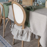 Our rustic unbleached linen  slipcovers offer both practicality and aesthetic appeal. The covers will protect dining chairs from spills and stains, also enhance the visual appeal of your space with their timeless natural style. Slipcovers will simply change your chairs appearance and provide an elegant solution.