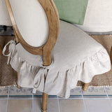 Our rustic unbleached linen  slipcovers offer both practicality and aesthetic appeal. The covers will protect dining chairs from spills and stains, also enhance the visual appeal of your space with their timeless natural style. Slipcovers will simply change your chairs appearance and provide an elegant solution.