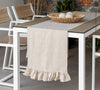 Give your table a touch of distinction and decoration with our unbleached linen table runner with ruffle. Use the table runner on its own or combine it with a linen tablecloth, placemats or napkins.