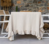 Listen to your wishes and dreams and give your dining area a new character with our natural unbleached linen tablecloth in an easy and stylish way.