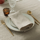 Introducing our unbleached linen napkins set, designed to elevate your dining experience with a touch of warmth and charm.