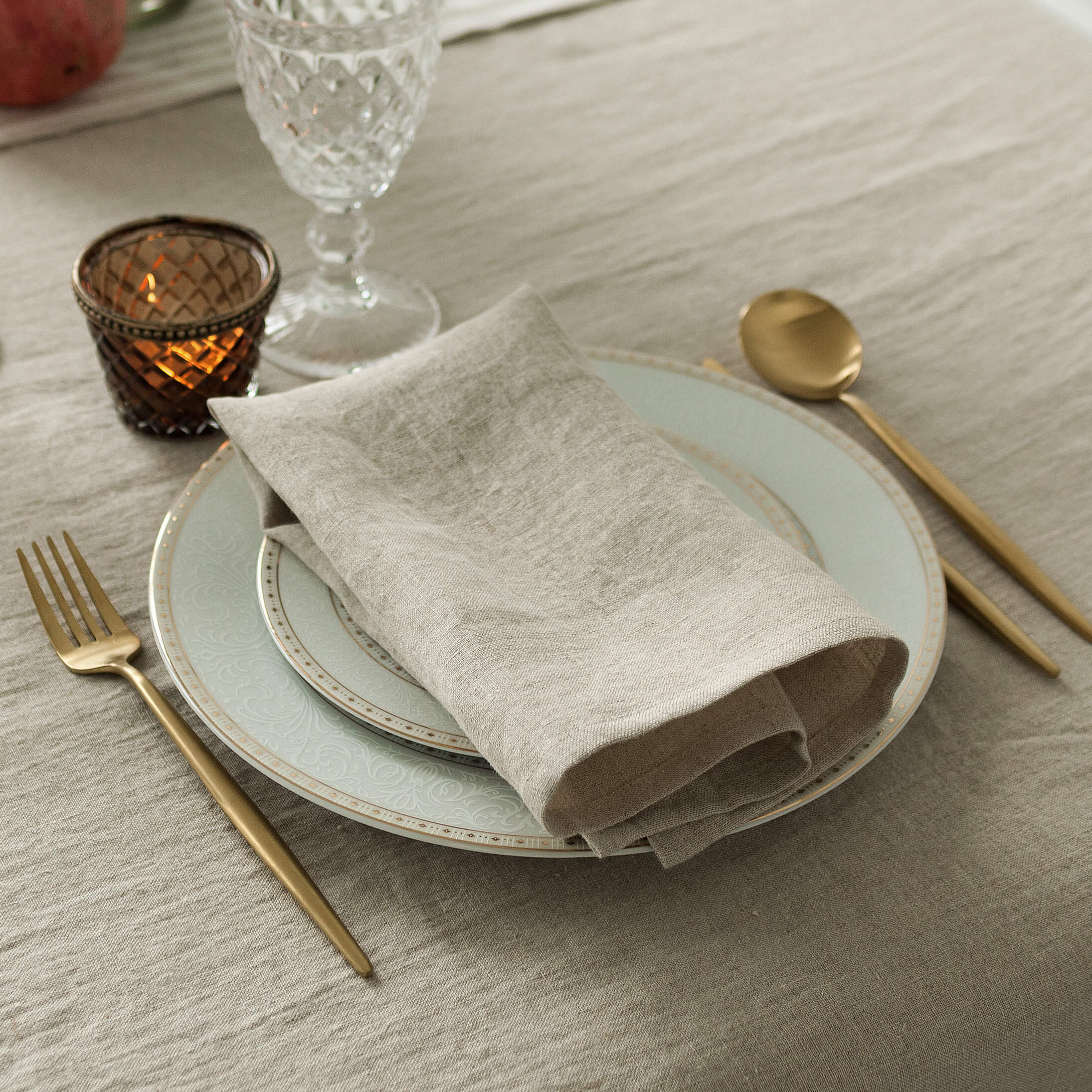 Introducing our unbleached linen napkins set, designed to elevate your dining experience with a touch of warmth and charm.