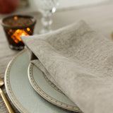 Introducing our unbleached linen napkins set, designed to elevate your dining experience with a touch of warmth and charm.