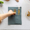 Rustic Unbleached linen cutlery holder will make your table setting look neat and tidy. Decorative cutlery pouch can be paired with table napkins or other table linens, mixed or matched.