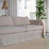 This natural linen cover enhance your decor, but it also serves as a shield against the playful antics of your beloved pets, safeguarding your couch from any potential damage.