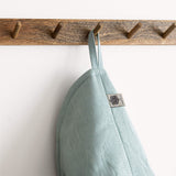 Duck Egg Blue linen hanging bag in heavyweight 260 g/m² European linen