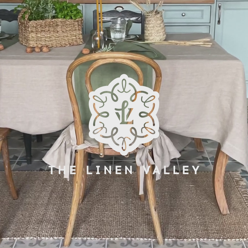 Our linen slipcovers offer both practicality and aesthetic appeal. The covers will protect dining chairs from spills and stains, also enhance the visual appeal of your space with their timeless natural style. Slipcovers will simply change your chairs' appearance and provide an elegant solution.