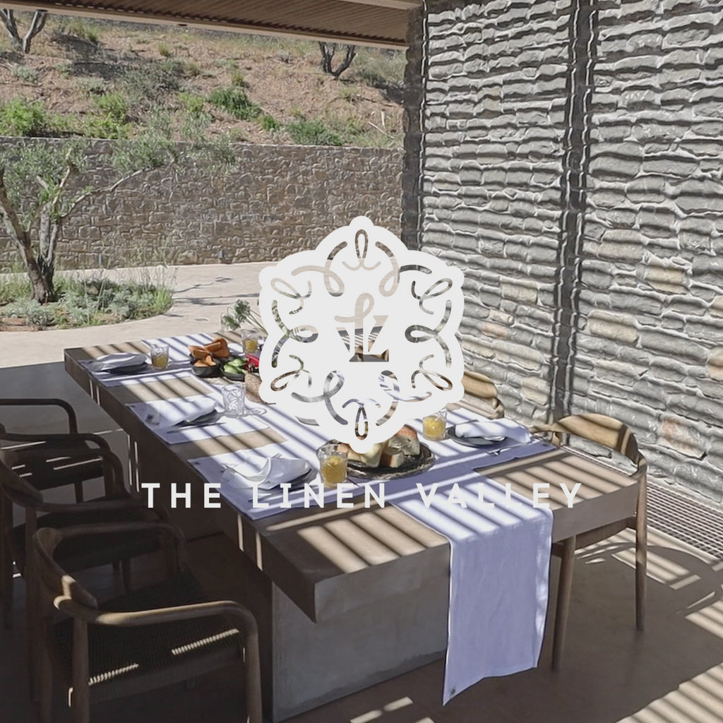 Discover The Linen Valley's optical white linen placemats, which combines everyday luxury with sustainable elegance, where natural linen completely transforms and enhances your table setting.