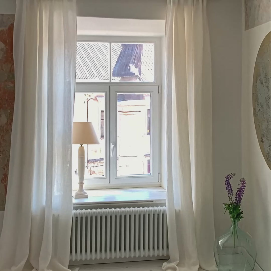 Our off white linen curtains are designed and made to give your home a unique and timeless charm. Linen curtains in neutral palette would compliment interiors from minimalistic, industrial type or Scandinavian to bohemian or classic style.