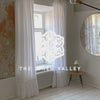 Our optical white linen curtains with ruffles are designed and made to give your home unique and timeless charm. Linen curtains would complement interiors from minimalistic, Scandinavian or modern to Mediterranean or classical style.