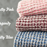 Linen burgundy waffle towel - Velvet Valley