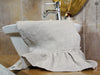 Natural linen towel with ruffles - Velvet Valley