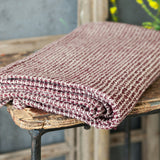 Linen burgundy waffle towel - Velvet Valley