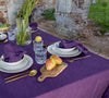 Deep purple linen tablecloth would give your dining area a new character and style. Our linen tablecloths are made from the highest quality European linen and are designed for a long lasting.