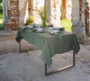 Moss green linen tablecloth would give your dining area a new character and style.&nbsp; Our linen tablecloths are made from the highest quality European linen and are designed for a long lasting.