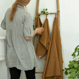 Mustard brown linen towel - Velvet Valley