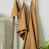 Mustard brown linen towel - Velvet Valley